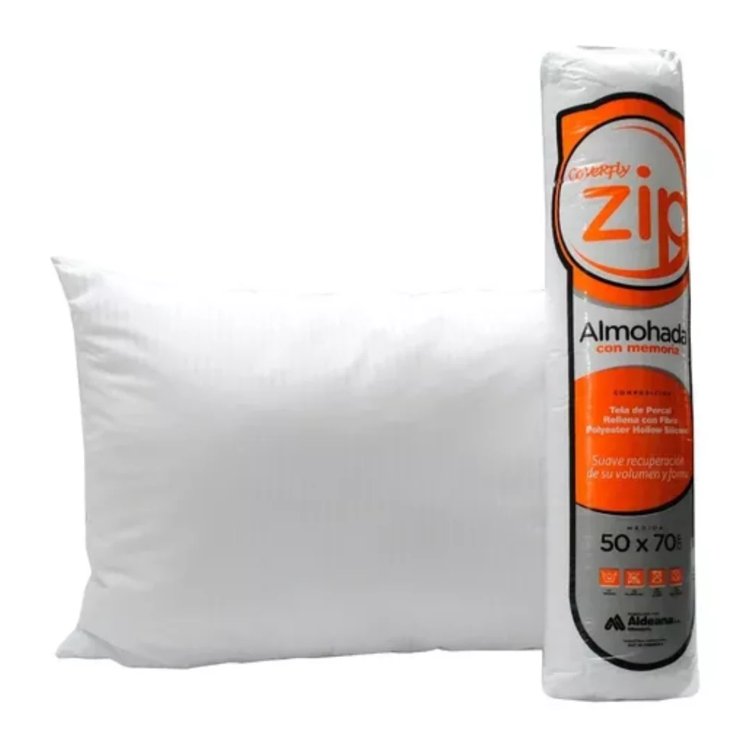 Almohada ZIP. Memoria. Tela Percal